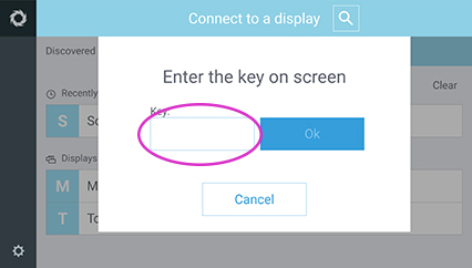 enter the 4-digit key displayed on the Solstice Wireless Display